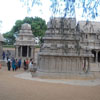 Ayindu rathangal view at Mahabalipuram