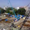 Metro Train work is going on at Mannady chennai