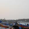 Fishing boats at kovalam beach