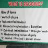 What is ragging - Anti-ragging display at college entrance