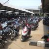 Too many bikes at Koyambedu bus stand parking area in Chennai