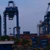 Big cranes in chennai harbour