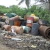 Old Kerosene barrel at welding workshop in Pallavaram in Chennai...