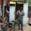 A mechanic with lathe at automobile workshop in Kolathur - Chennai