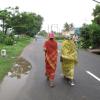 People are Walking in Polur Road