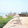 Vattakottai boundary wall and the bay of bengal - Kanyakumari