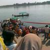 Poojan process Narmada river in Maheshwar