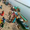 View of Narmada Ghat in Maheshwar