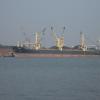 the war ship at port in cochin