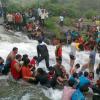 Crowd is enjoying rain at Bhunshi dam near lonawala