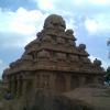 Dharmaraja Rathas in Mahabalipuram diagonal view