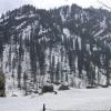 Snow on hills of manali
