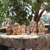Deities Of Gods and Goddesses out side K Block Temple, Meerut