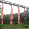 Standing Pillars at Mathur Hanging Bridge near Nagercoil