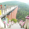 Steps to Mathur Hanging bridge near Nagercoil...