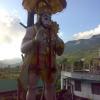 Huge Hanuman Idol  outside  Naukuchiatal, Nainital