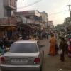 Car entering congested Pallavaram market road