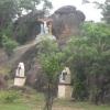 Jesus statue on top of rock at Papanasam