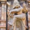Statue of Goddess on Temple Wall in Thanjavur