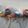 Lighting pots for Attukal Ponkala