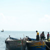 Boats on sea at Thoothukudi