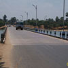 Road view at Aathoor  Tamirabarani bridge way at Thoothukudi