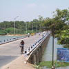 A view of Aathoor  Tamirabarani bridge way at Tuticorin