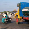 A view of road vehicles at Tuticorin district