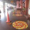 Pookkalam at Thrissur Railway Staion