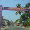 Decoration of Vaduthala streets for a local temple festival