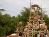 Priest on top of the Gopuram - Vishnupuram