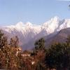 View of Himalayas from Kangra